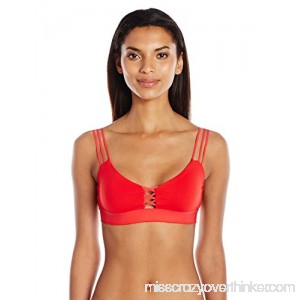 Agua Bendita Women's Solid Bendito Aloque Bralette Bikini Top Red B01LZZ92H0